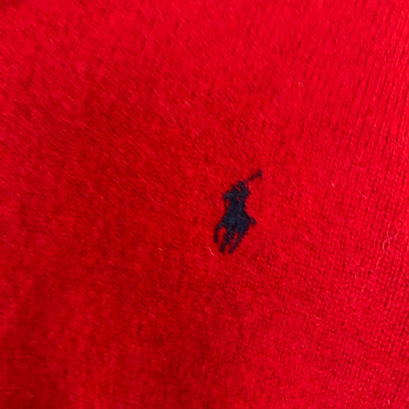Polo Ralph Lauren Red Men’s Sweater Size Medium Beautiful For The Holidays - Picture 2 of 5